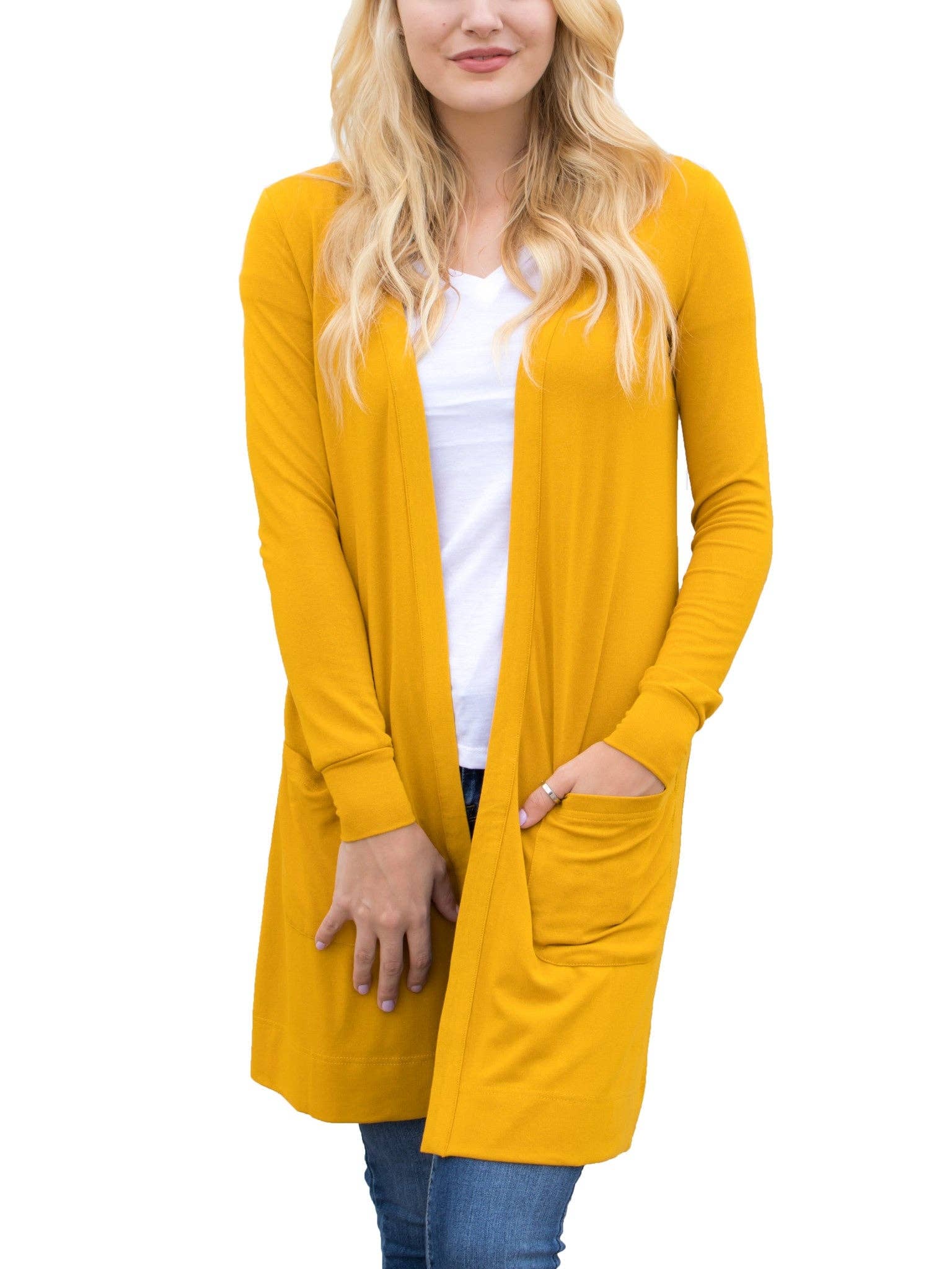 Tickled Teal - Wholesale Cardigan - Women's - Long Pocket Cardigan9