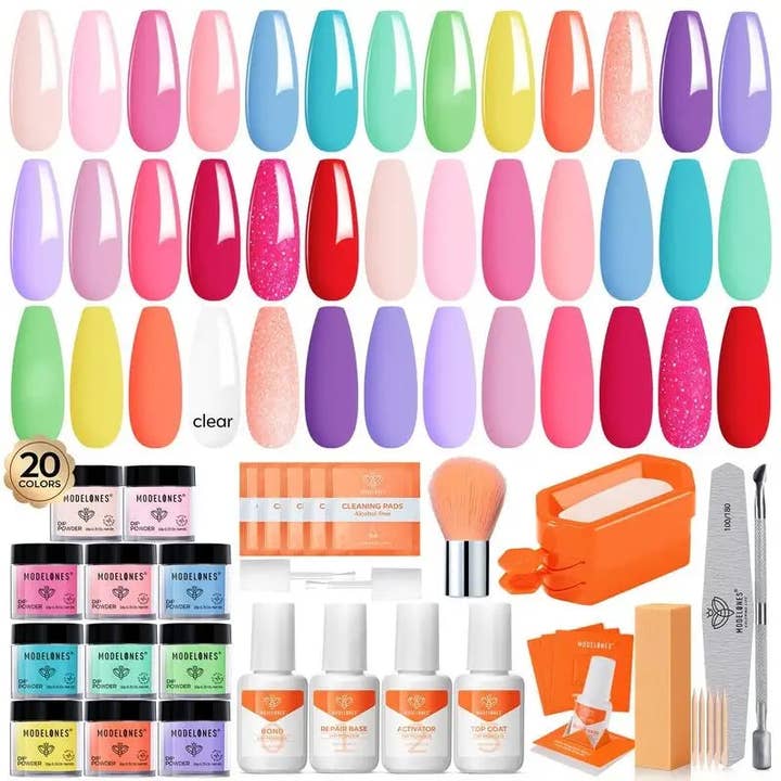 Modelones - Wholesale Nailcare Set - Love Letter - 46Pcs 20 Colors Dipping Powder Kit