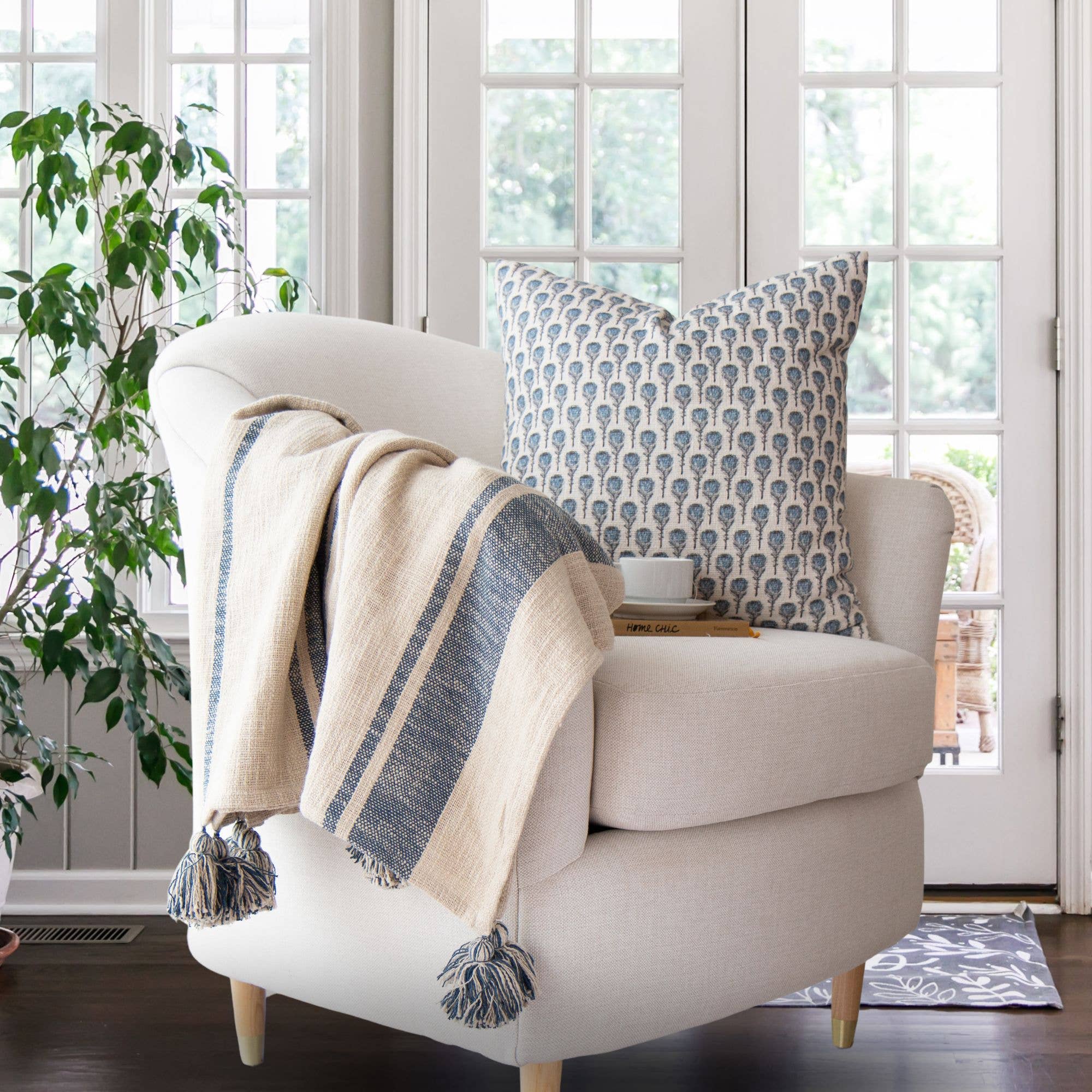 Tajik  Home  LLC - Wholesale Throw Blanket - Rebecca's Grainsack Throw – Classic Vintage-Style Blanket7