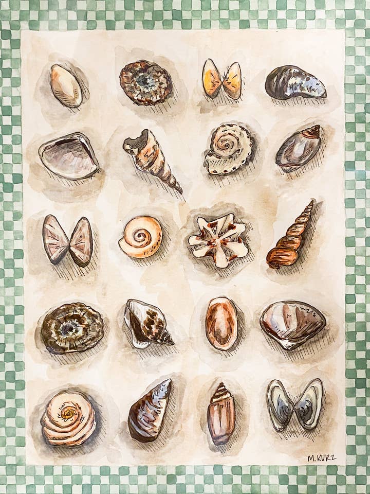 Sandy Finds Print for wholesale by Makenzie Kurz Art