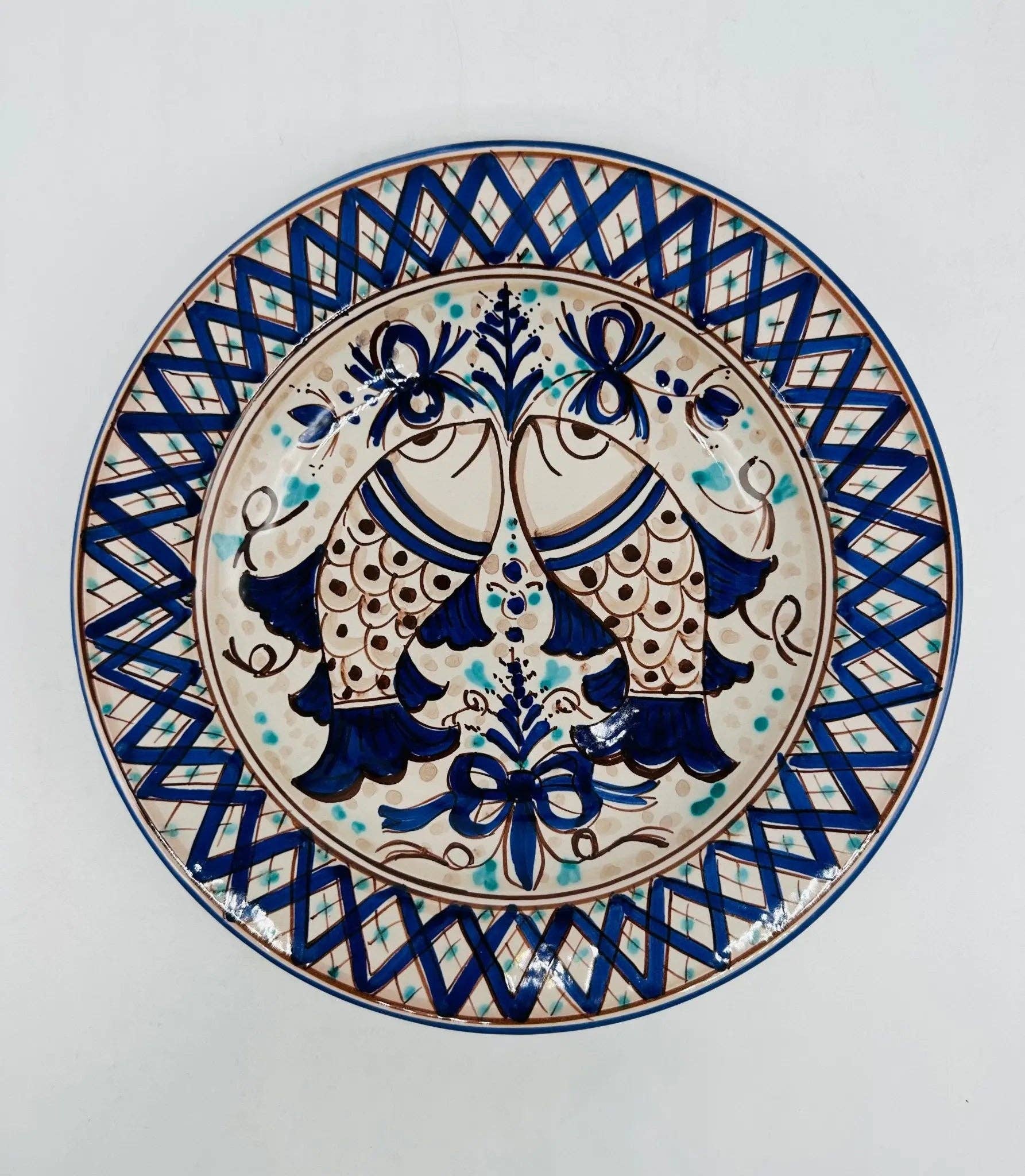 DD Ceramiche Siciliane - Wholesale Dinner Plate - Caltagirone Ceramic Food Use Deep Plate - Piscius