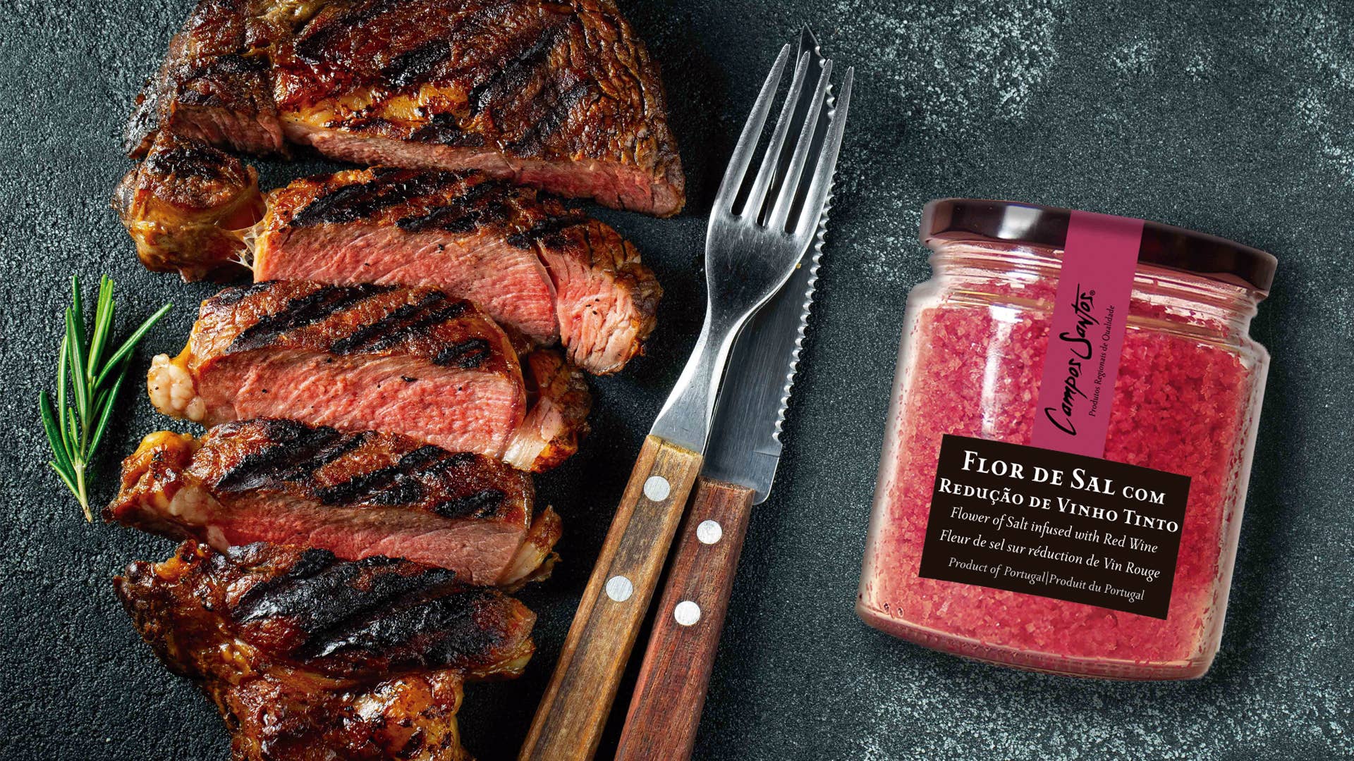 Campos Santos & Conservas Santos - Produtos Regionais – wholesale Salt – Flor de Sal med rödvinsreduktion - 150g1