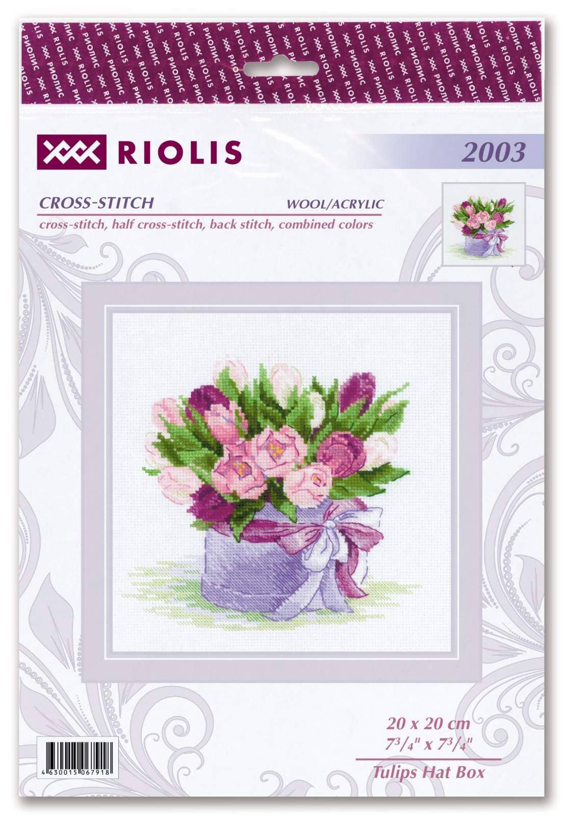 RIOLIS - Wholesale Embroidery/Cross Stitch Supplies - Cross Stitch Kit From Riolis 2003 Tulips Hat Box1