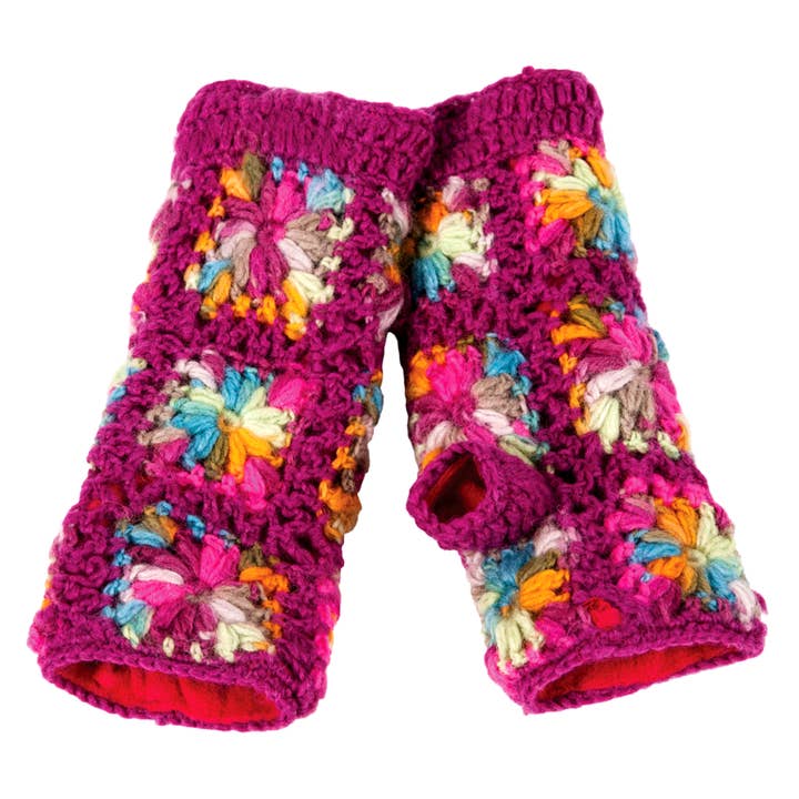 Nirvanna Designs, Inc. - Wholesale Hand Warmer - Multi Color Flower Crochet Handwarmers21