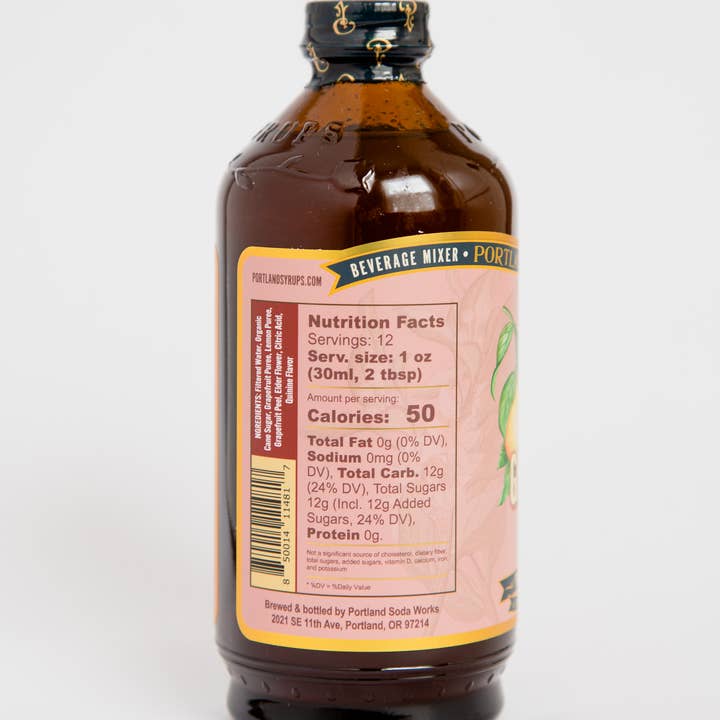 Portland Syrups - Wholesale Cocktail Mix/Syrup - Grapefruit Tonic 12oz - cocktail / mocktail beverage mixer7