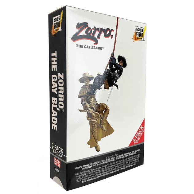 Boss Fight Studio Llc - Wholesale Figurine Toy - Kids - Hero H.A.C.K.S. Zorro Action Figure: The Gay Blade Collectors 2-pack Edition