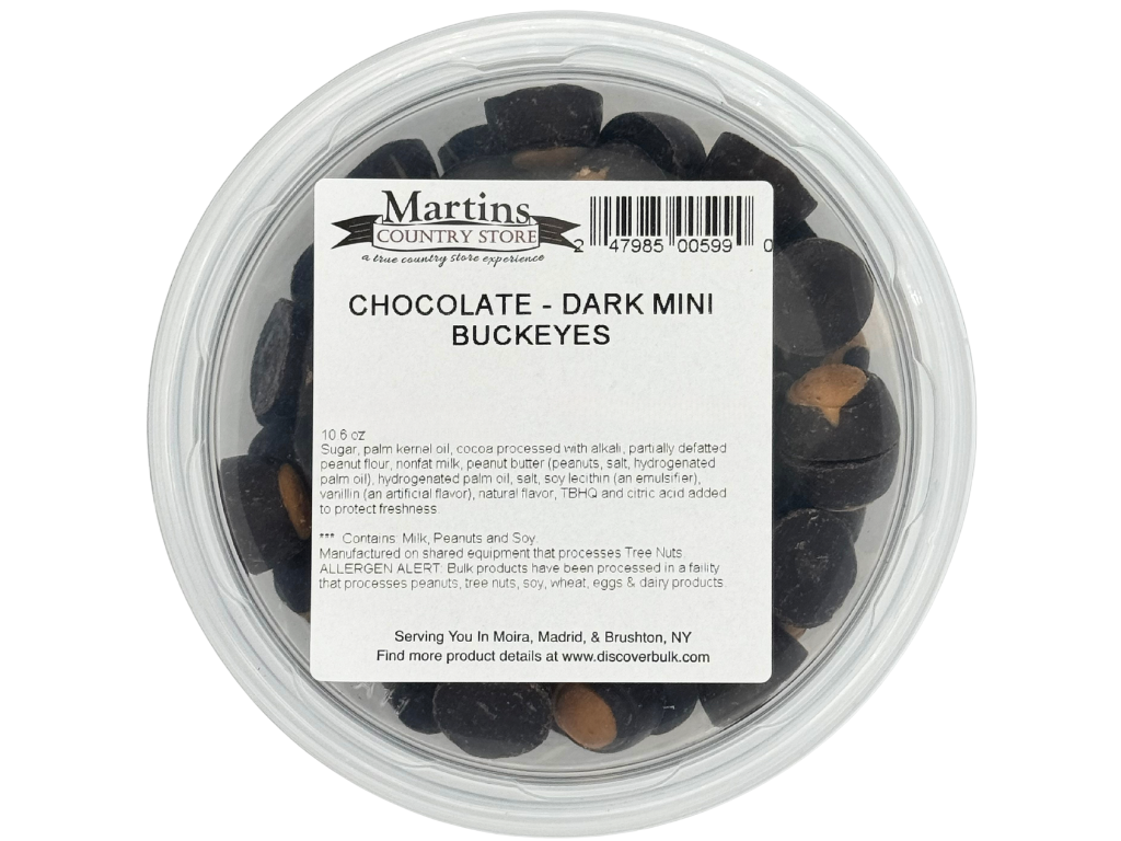 Martin's Country Store LLC – wholesale Chocolate-covered sweets – DARK CHOCOLATE MINI BUCKEYES 10.6oz3