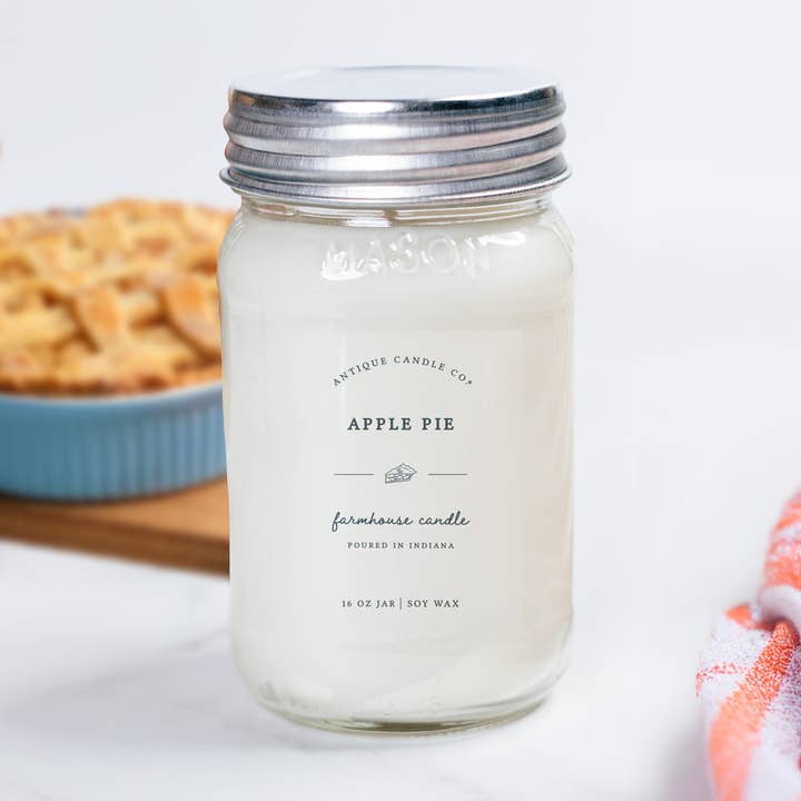 Apple Pie - Soy Wax Mason Jar Candle for wholesale by Antique Candle Co.®