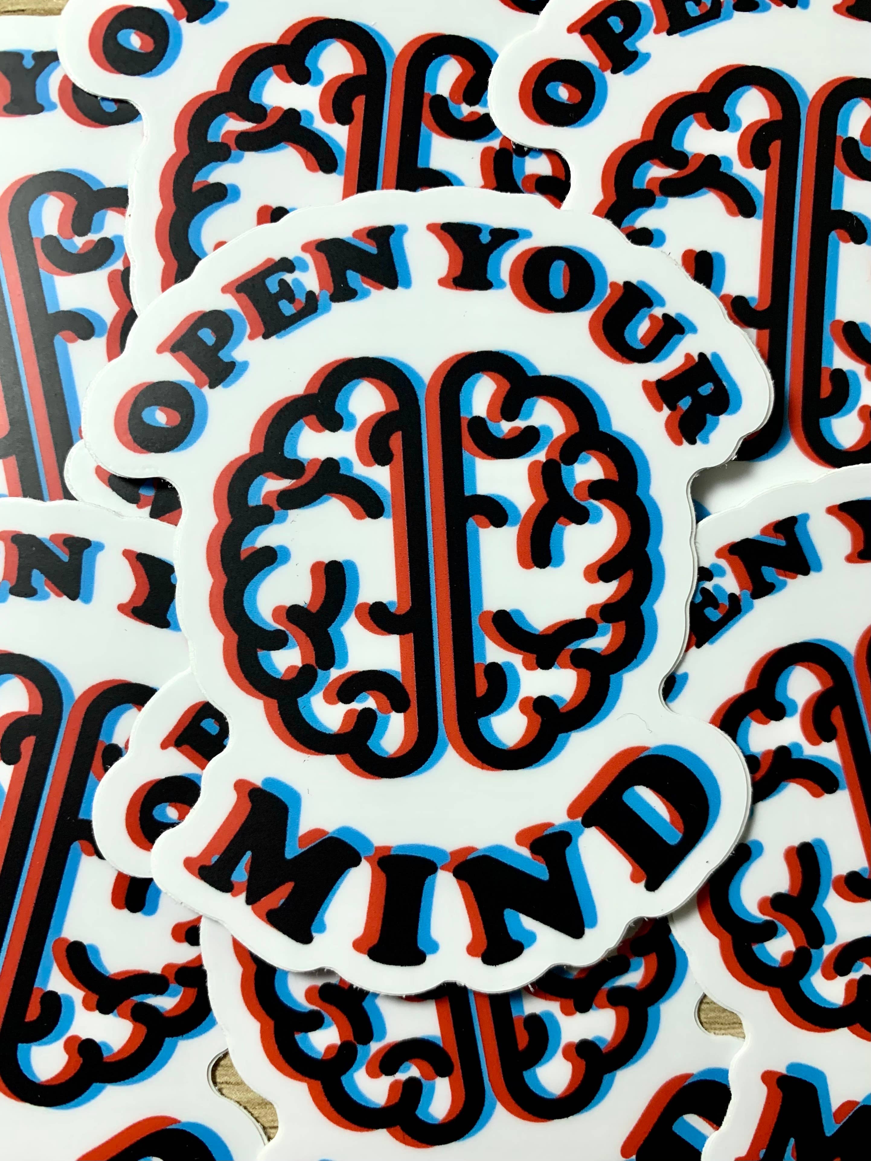 Christina iDesigns - Wholesale Sticker - Open your mind 3d brain sticker0