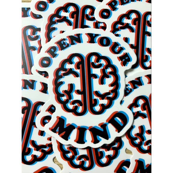 Christina iDesigns - Wholesale Sticker - Open your mind 3d brain sticker
