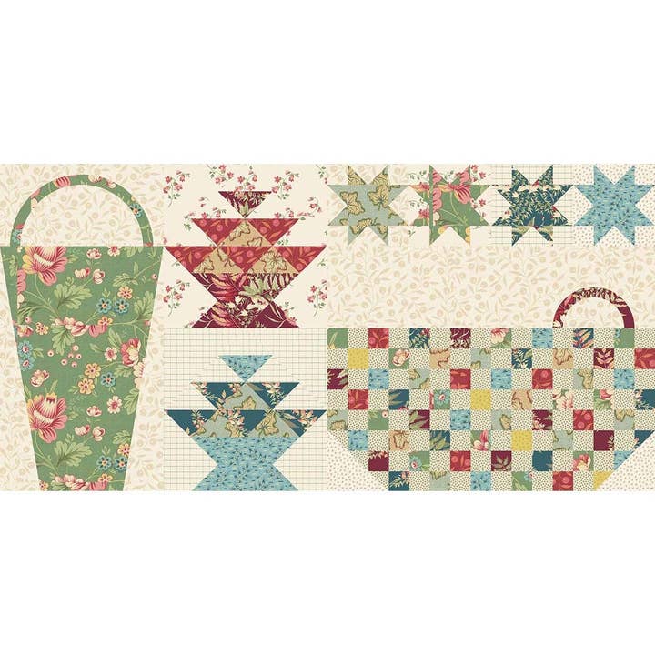 Patrón del Bloque 1 de las Cestas de Anna para venta al por mayor de Laundry Basket Quilts