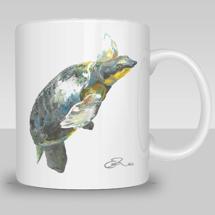 Animals – Pig-nosed Turtle Coffee Mug for wholesale by Eric Hanson Artwork