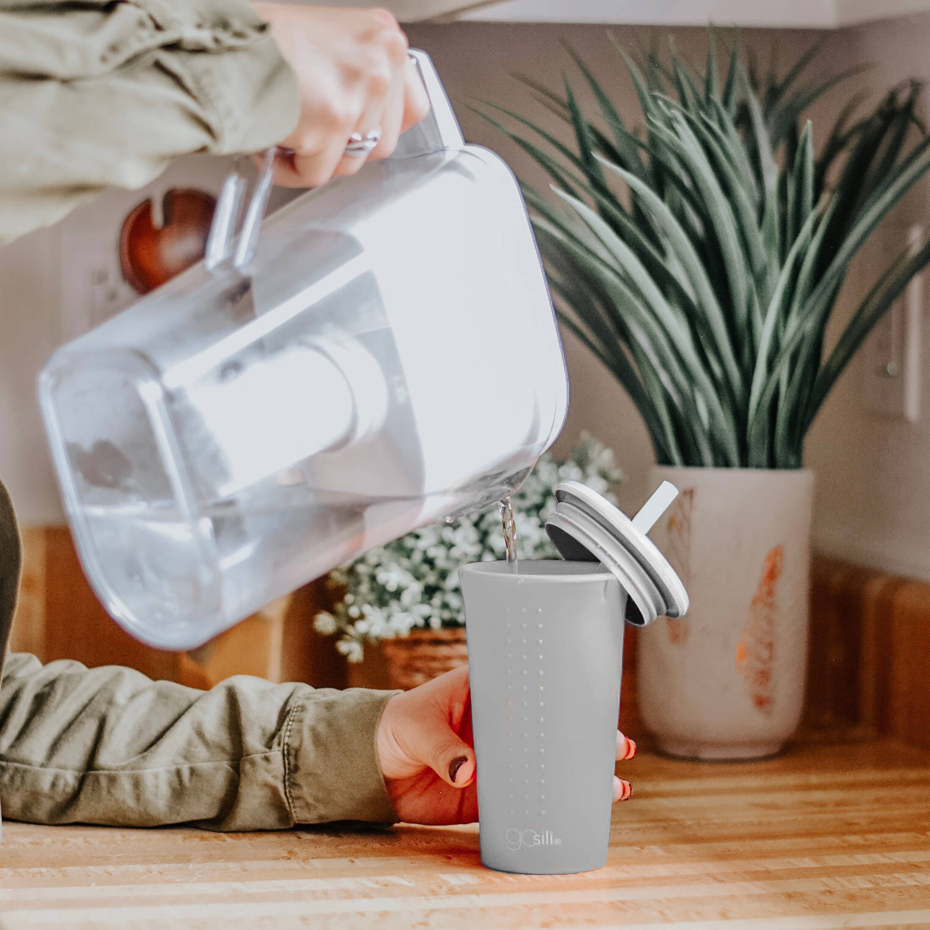 GoSili - Venta al por mayor Vaso/copa - Vaso con pajita de silicona de 16 oz26