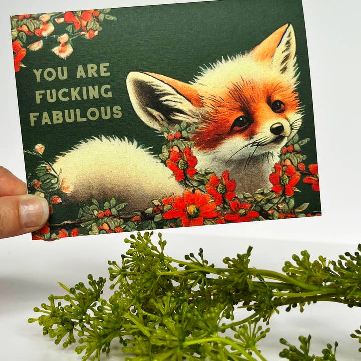 The Coin Laundry - Wholesale Love Card - You are Fucking Fabulous Fox - Funny Love Encouragement Card6