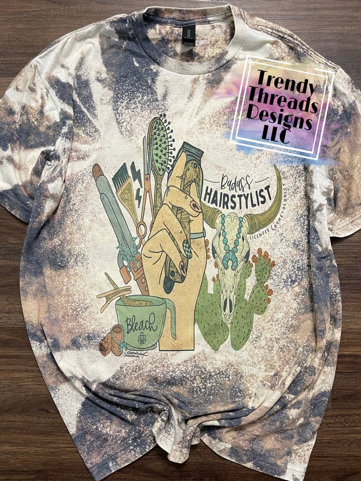 Stoer overhemd voor haarstylisten | Western voor wholesale door Trendy Threads Designs LLC