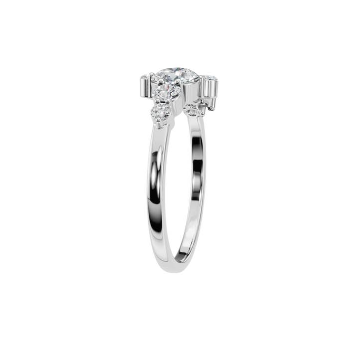 PureYou Jewelry - Wholesale Multi-Stone Ring - 14K Gold Diamond Cluster Ring, Stackable Ring, Wedding Ring6