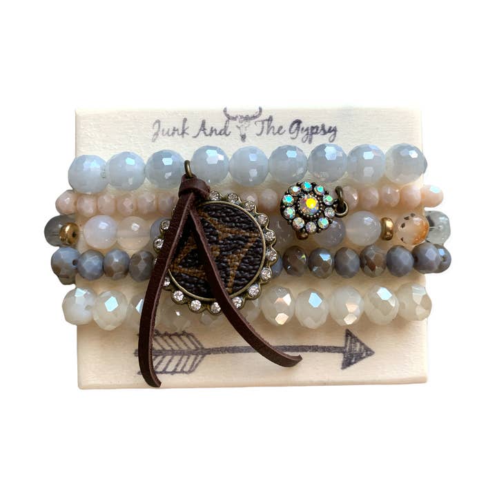 Dolce Light Blue Repurposed Bracelet for wholesale by Junk And The Gypsy