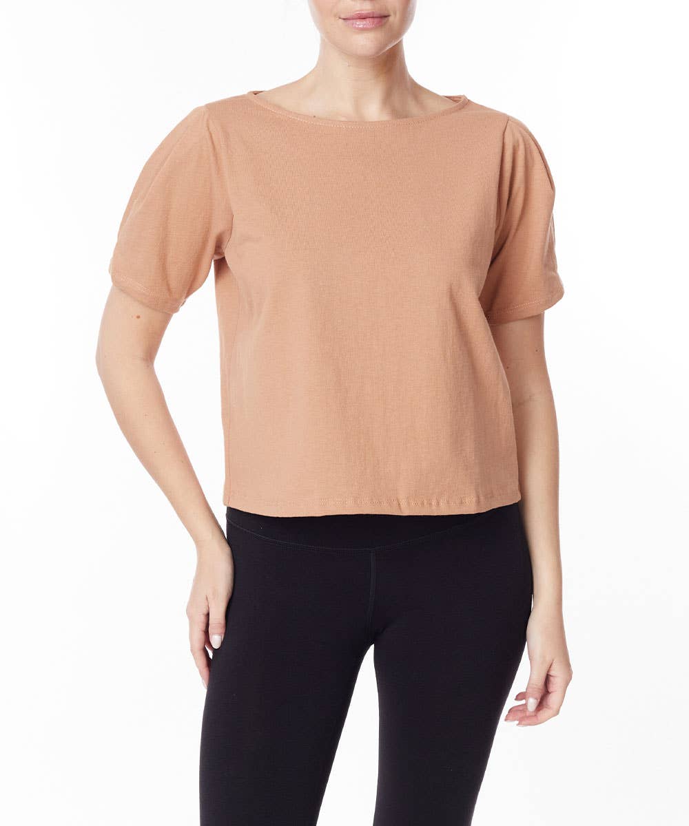 Fabina - Wholesale Blouse - Women's - Heavy Cotton Puff Sleeve Top0