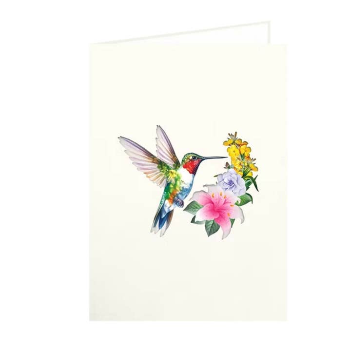 Wonder Paper Art - Wholesale Everyday greeting card - Hummingbird Orchid Pop Up Greeting Card 1