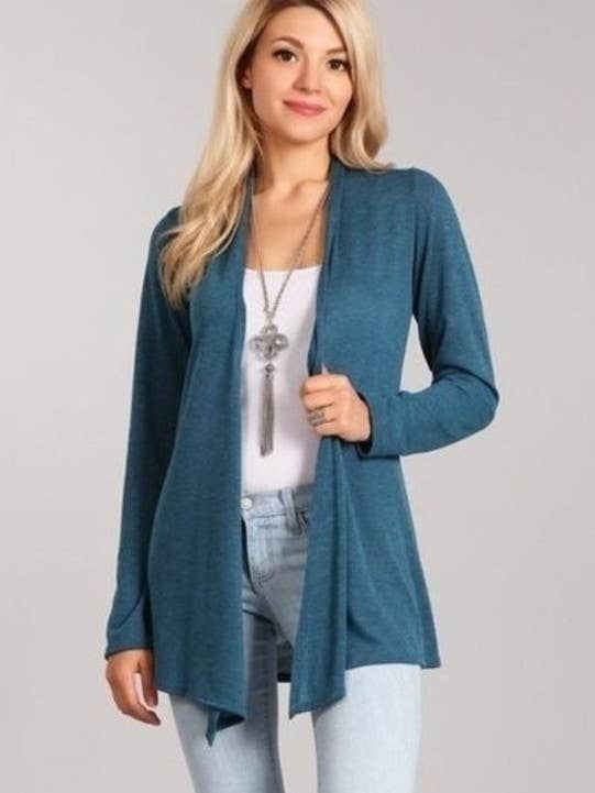 Chris & Carol Apparel - Wholesale Cardigan - Women's - X9029-140 Essential Plus Size Knit Cardigan19