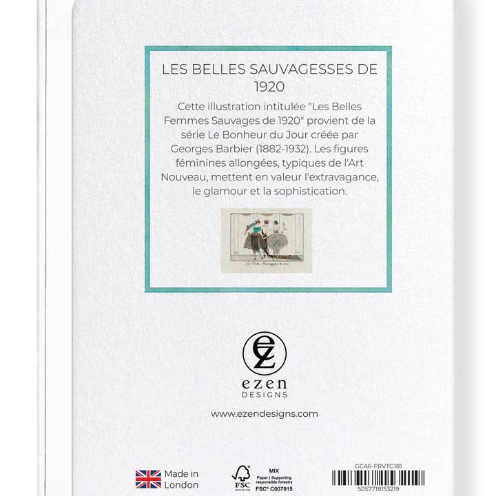 Ezen Trade - Wholesale Everyday Greeting Card - LES BELLES SAUVAGESSES DE 1920: Vintage Greeting Card1
