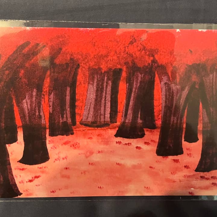 Fall Maple Trees 5x7 Watercolor and Acrylic Art Print for wholesale by The Jack Dabbler