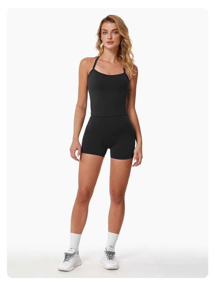 Mantra Active - Wholesale Activewear Set - Women's - Vesper Halter Neck Sports Bra & Shorts Activewear Set12