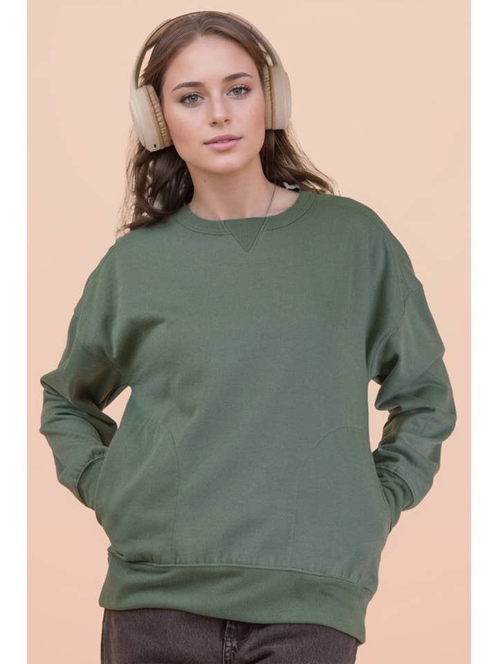 VERY J - Wholesale Knit Top - Women's - NT12385-Oversized Casual Comfy Solid Knit Top17