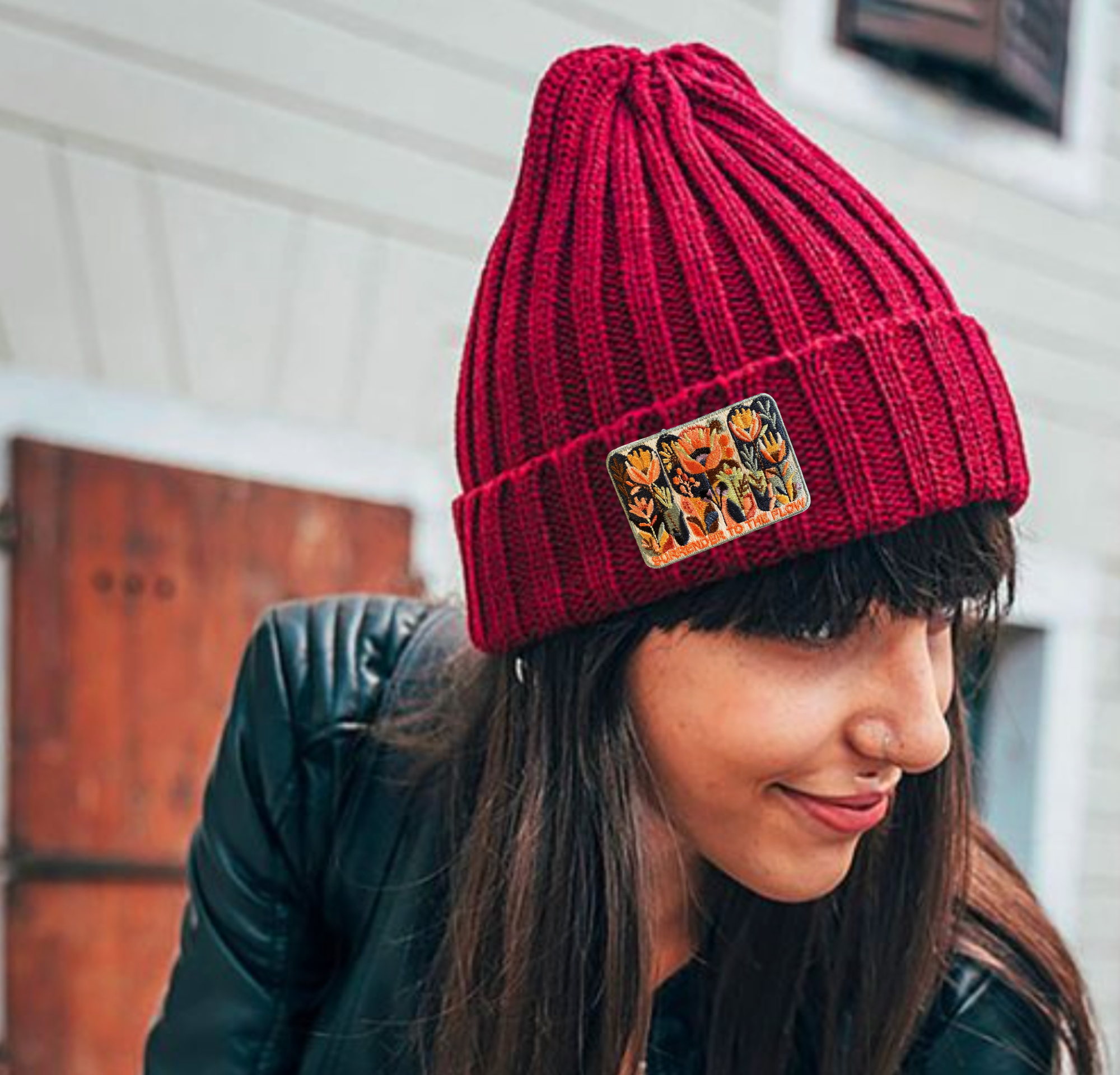 Spruce Seed – wholesale Beanie – Women's – Knit Beanie-Fisherman Hat- Surrender to the Flow Patch4