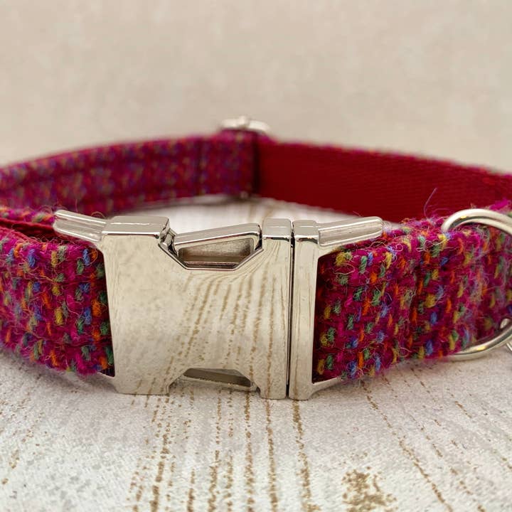 (Kellie) Harris Tweed® Hundehalsband, Rosa Kaona für den Großhandel von BOWZOS