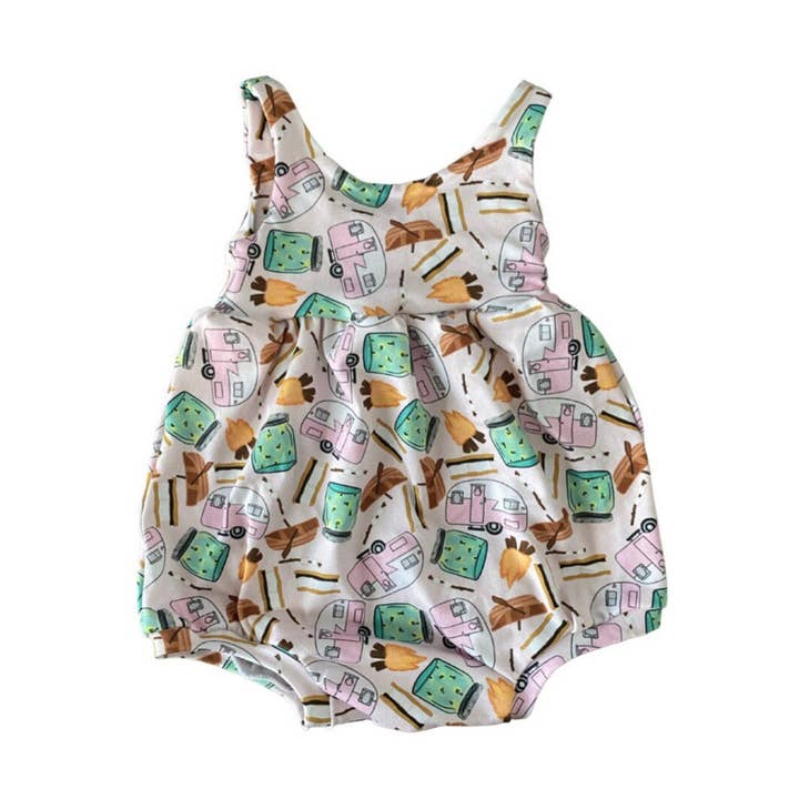 Camping Ärmlös Bubbla Romper Småbarn för wholesale av Remi Rae’s LLC