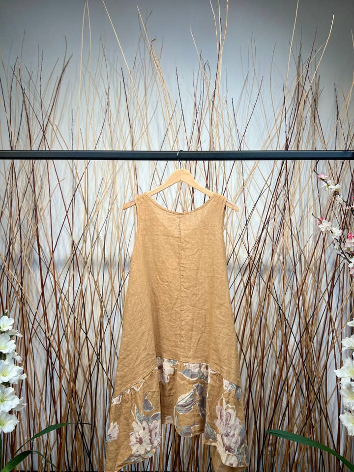 L'Emotion - Wholesale Tunic - Women's - 100% linen tunic with floral print