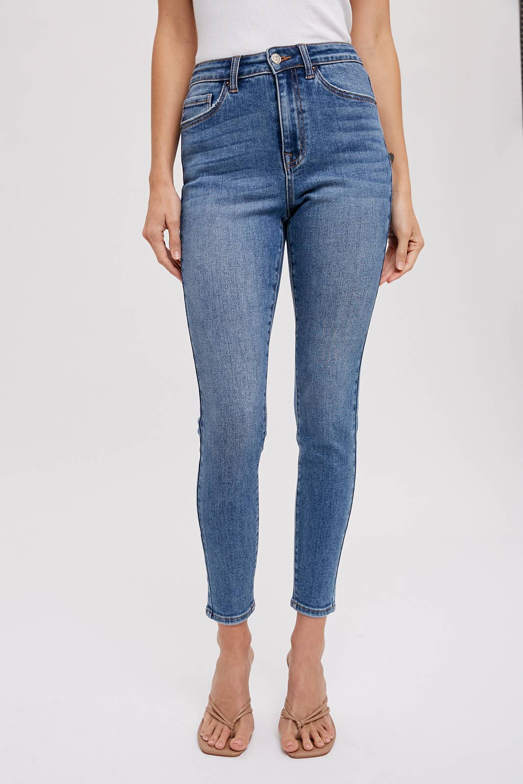Bluivy - Vendita all'ingrosso Jeans - Donna - JEANS SKINNY VITA MEDIA8