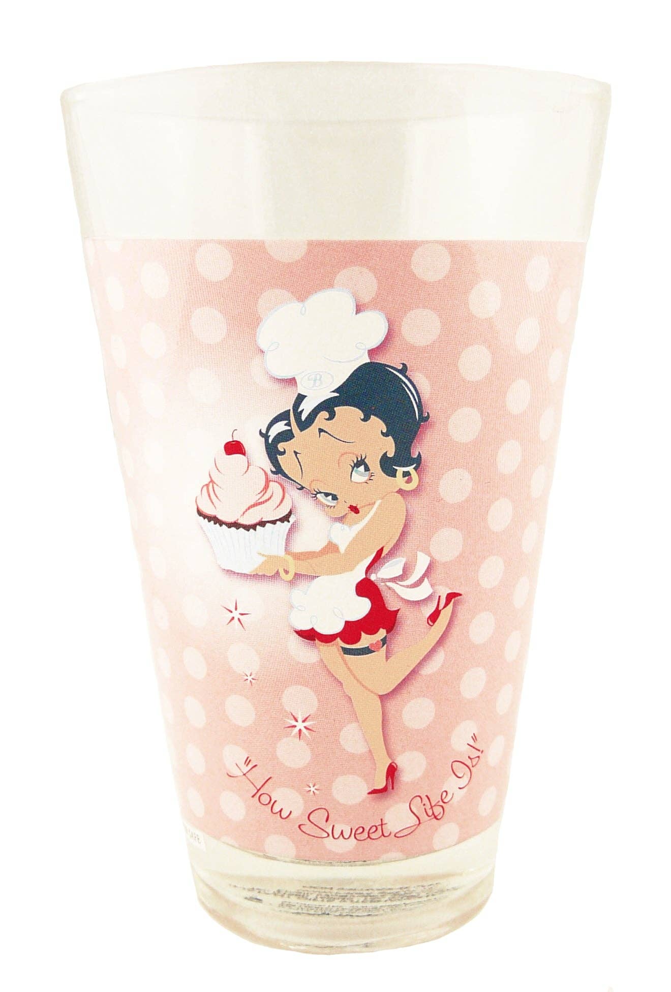 Instant Gifts International - Wholesale Cocktail/likeur glas - Betty Boop half pint glas met exclusief ontwerp0