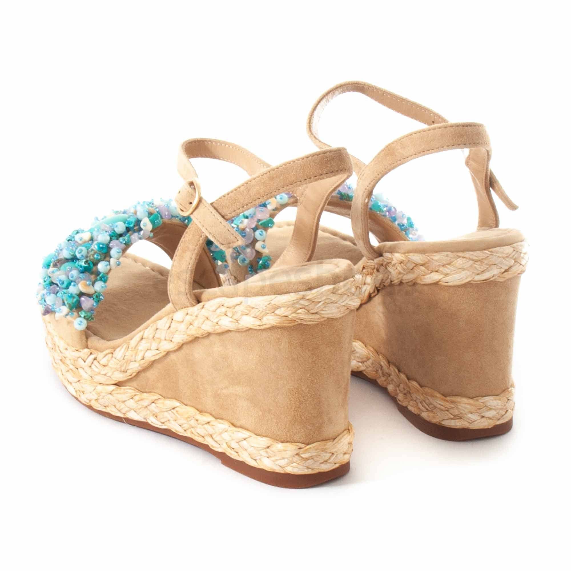 Alma en Pena mujer sandalias V240991 suede arena for wholesale on Faire2