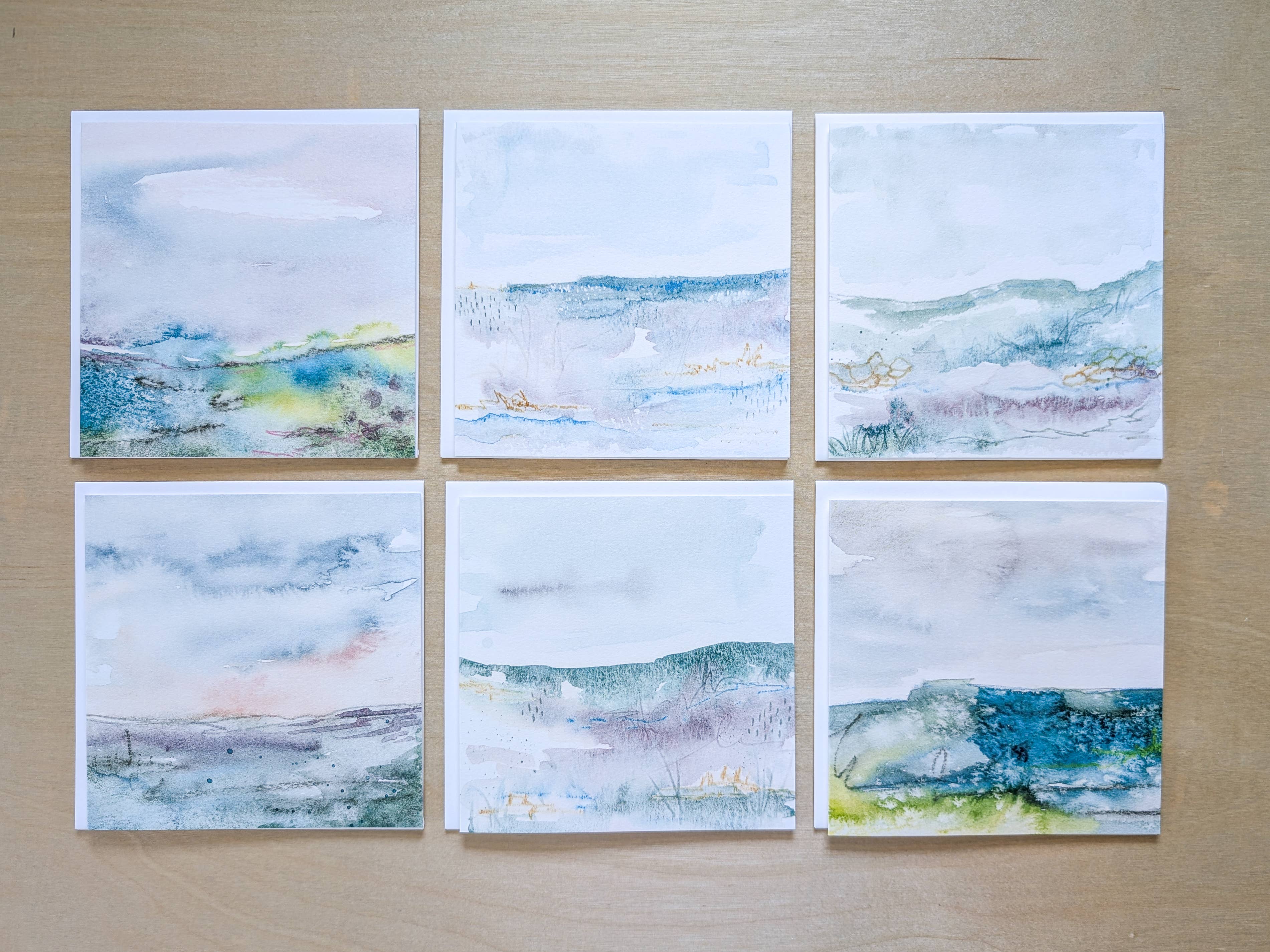 Emma J Rivers - Wholesale Stationery/Notecard Set - Seasons of Light Collection - Boxed Set of 6 Blank Cards1