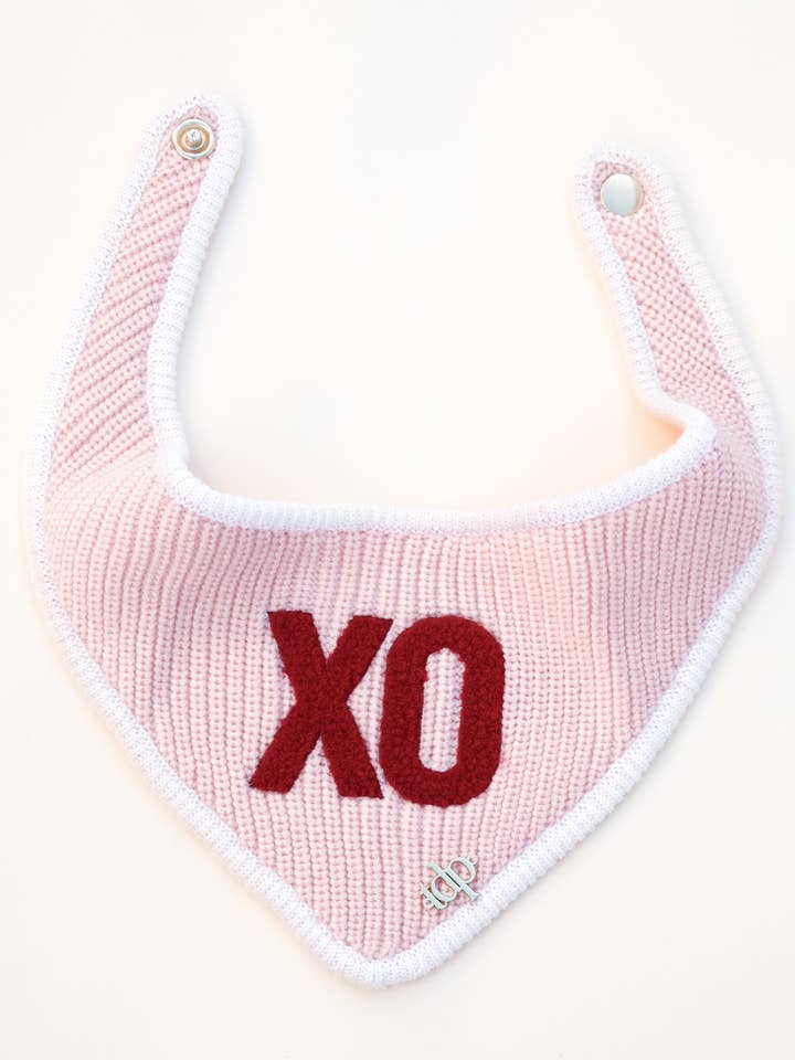 BANDANA | LOVE YOU LIKE XO, BLUSH for wholesale by The Deluxe Pup