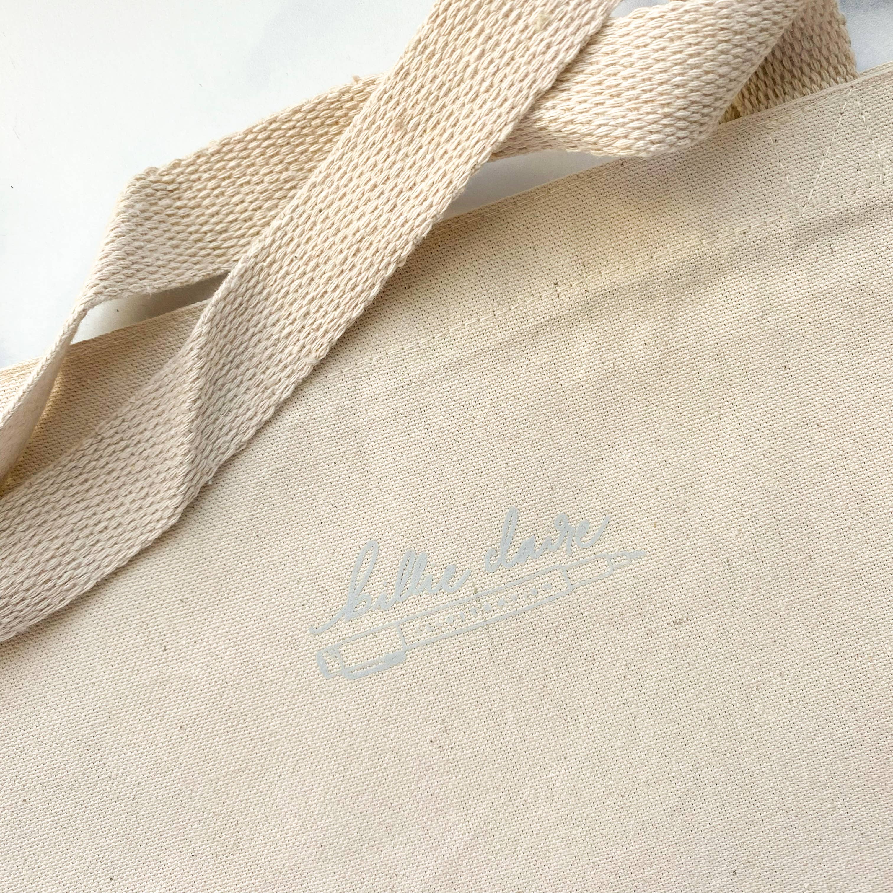 Billie Claire Illustration (Handmade) - Wholesale Tote Bag - Women's - Custom CITY / STATE Tote Bags (Round Lettered Design)4