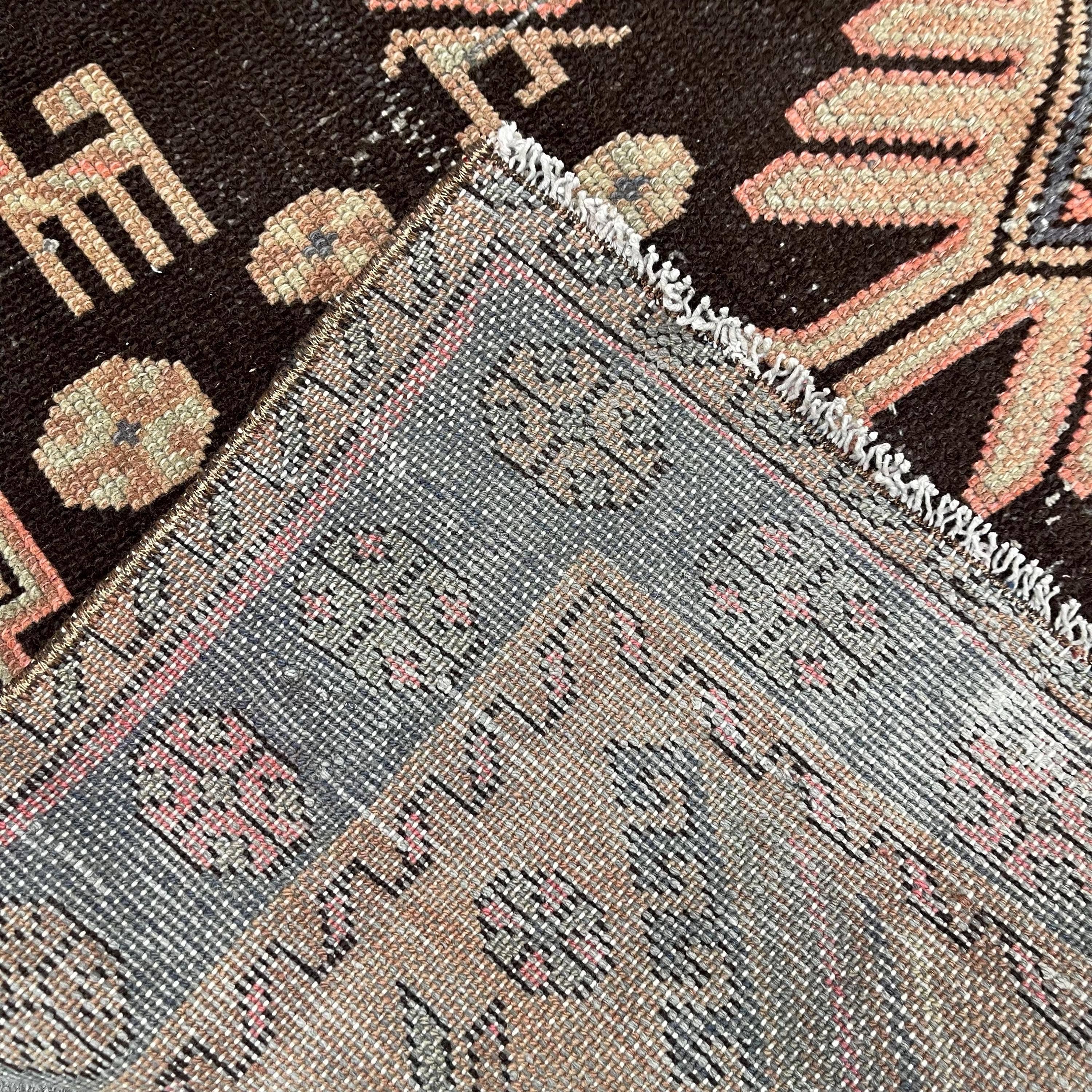 The Loom Wholesale - Wholesale Area Rug - Turkish Rug, Brown Aztec, Vintage Wool, 6.5x3.7 ft, SCR-19549