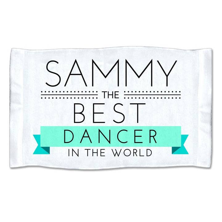 Small Personalized Best Dancer in The World Towel for wholesale by 4 Wooden Shoes