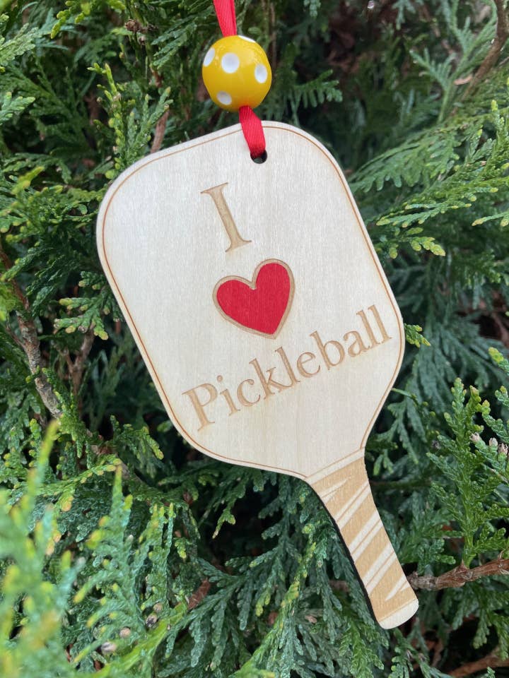 Pickleball prydnad: I (hjärta) Pickleball för wholesale av Paddle Tennis and Pickleball Shop