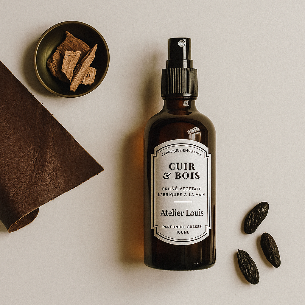 Atelier Louis – Großhandel Raum- & Wäschespray – Leather and Wood natürlicher Raumduft2