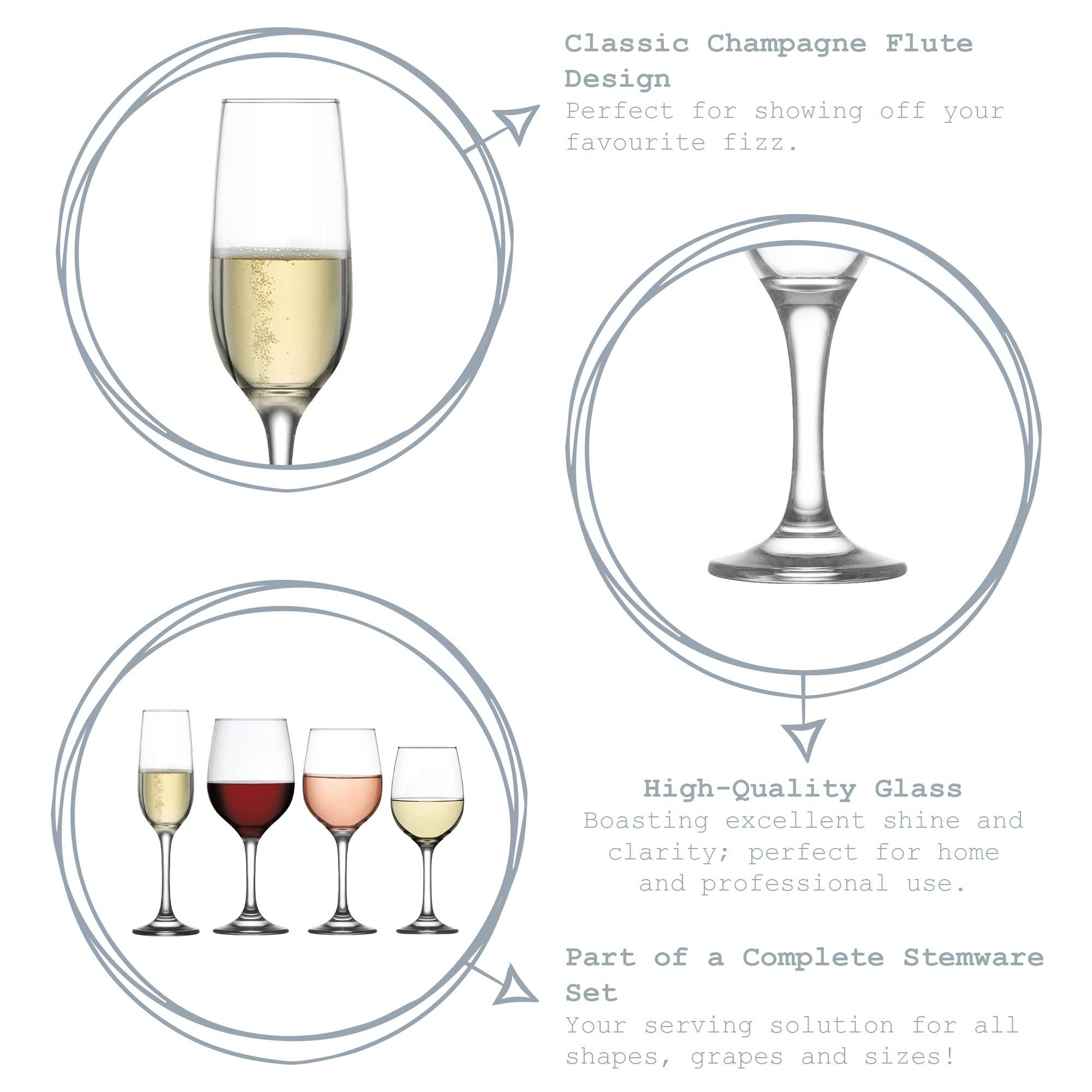 Rinkit Ltd – wholesale Champagne flute – 215ml Fame Glass Champagne Flute - Full Colour1