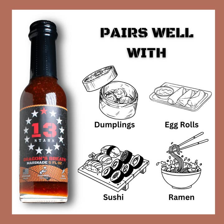 13 Stars Hot Sauce - Wholesale Marinade - Dragon's Breath - Marinade (12-Pack)4
