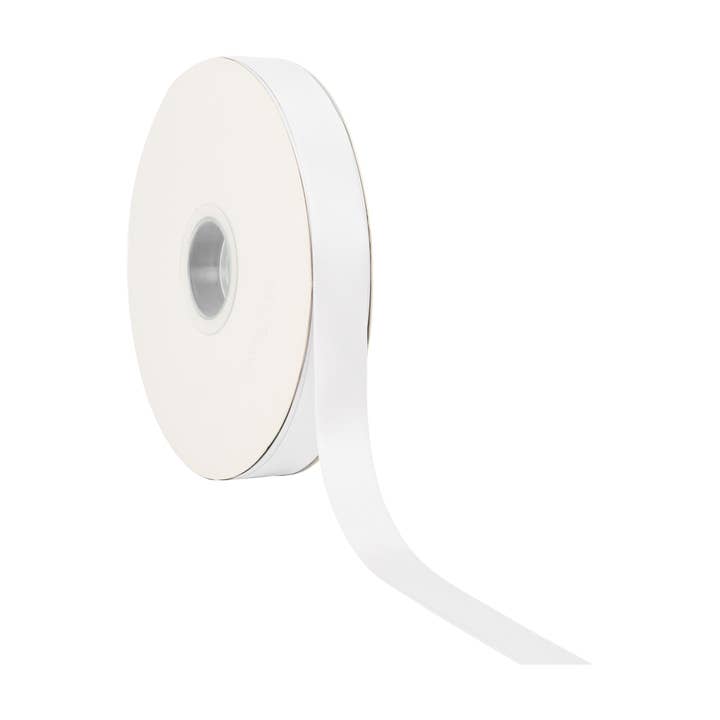 LA Ribbons Wholesale - Wholesale Ribbon - Gift Wrapping - Single Face Satin Ribbon | White (029)9