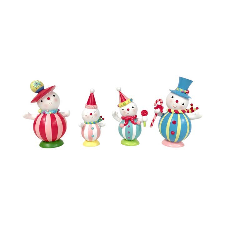 December Diamonds - Wholesale Christmas Decoration - Set/4 Candy Snowman Family