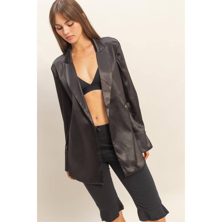 HYFVE - Wholesale Blazer - Women's - Satin Long Sleeve Blazer1