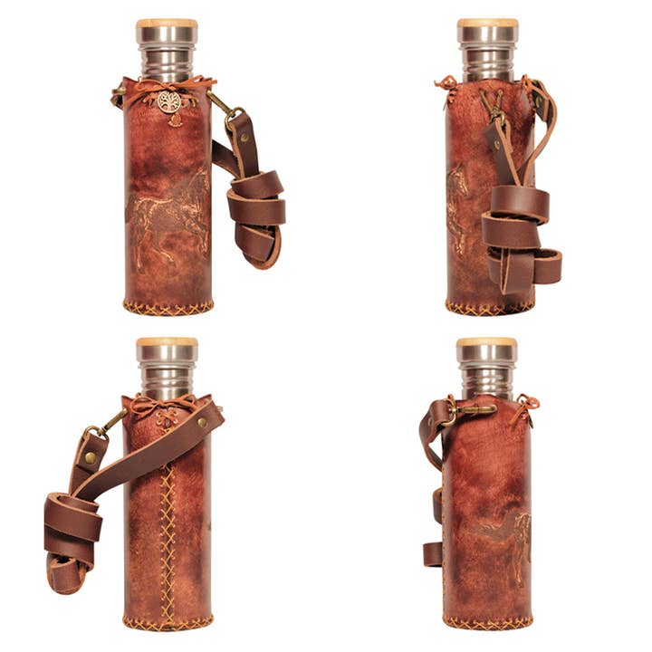 Vesica - Wholesale Bottle rack/holder - Brown - Horse - Deluxe Water Bottle Holder4