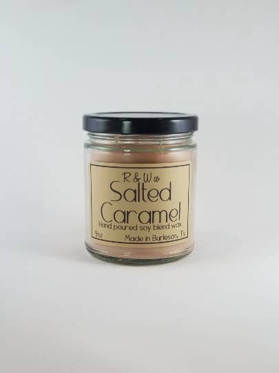 Salted Caramel Candles for wholesale by R&W Company LLC