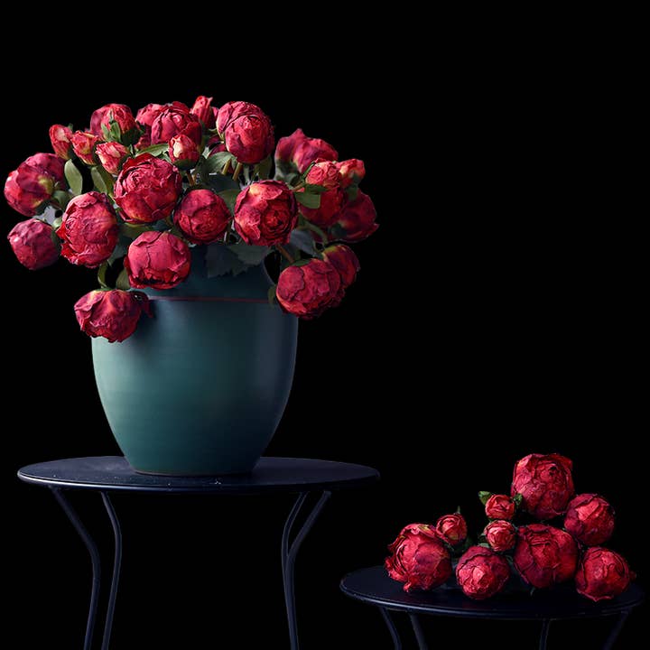 ACNITE(We cover U.S. import duties) - Wholesale Artificial flowers - Artificial red rose flower bunch faux white flower bouquet 2